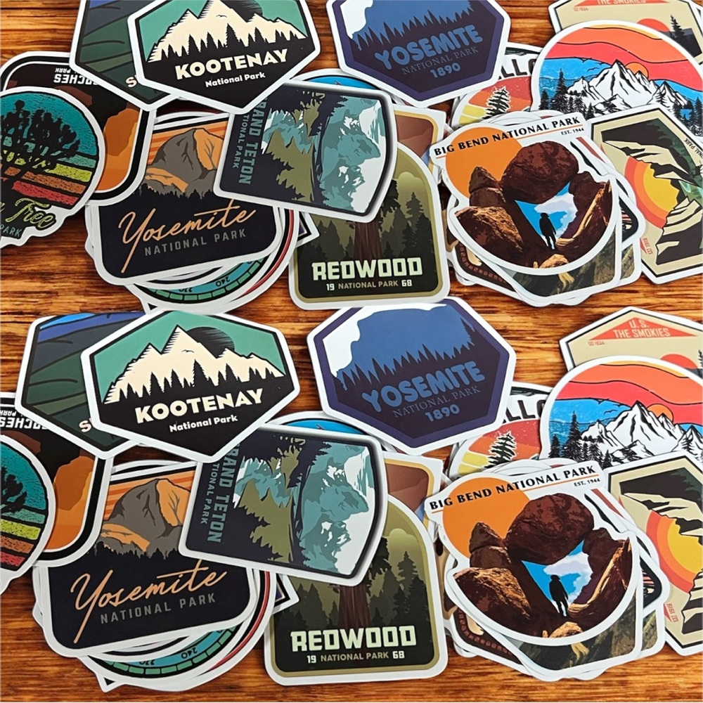 National Park Sticker Set 50pcs